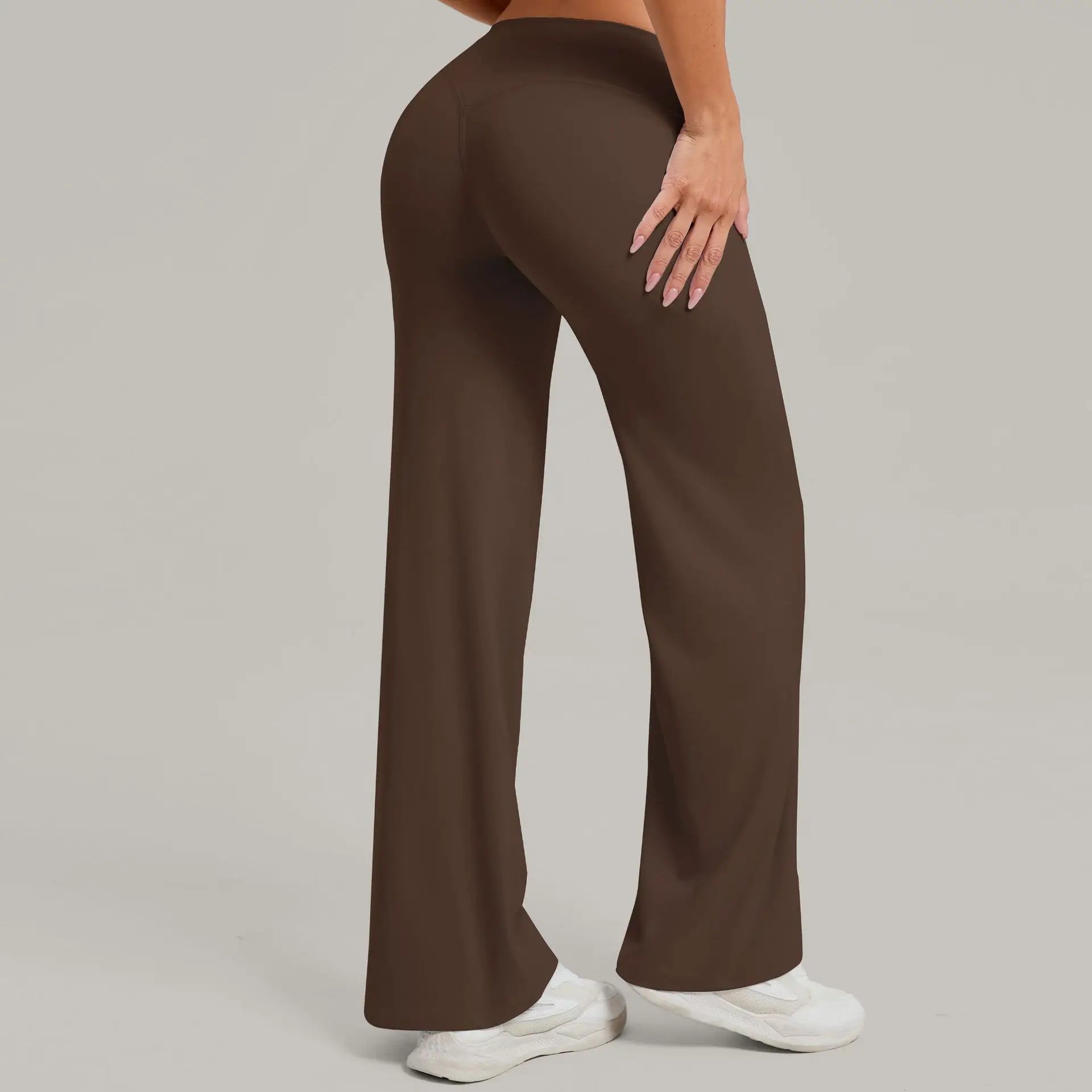 Pilates Straight Yoga Pants Versatile Loose High Waist Wide Leg Pants Women Running Push Up Sports Fitness Hip Show Pants Female