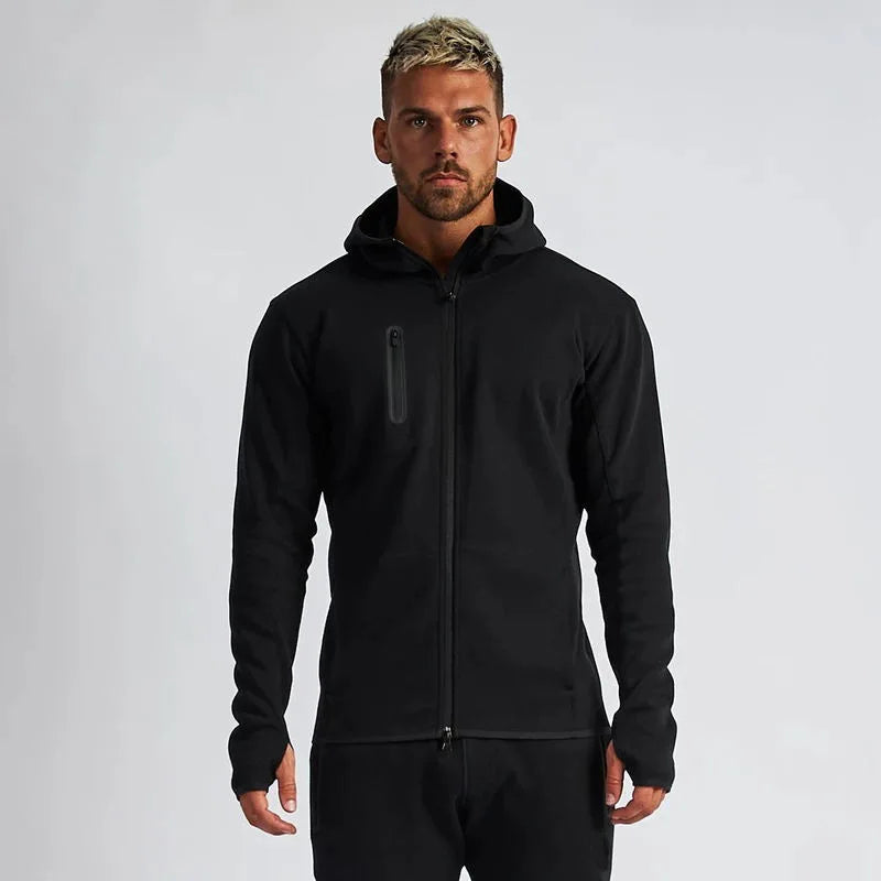 Muscle New Autumn and Winter Sports Suite Men's Outdoor Running Hoodie and Pants Leisure Two-Piece Set conjunto de futbol hombre