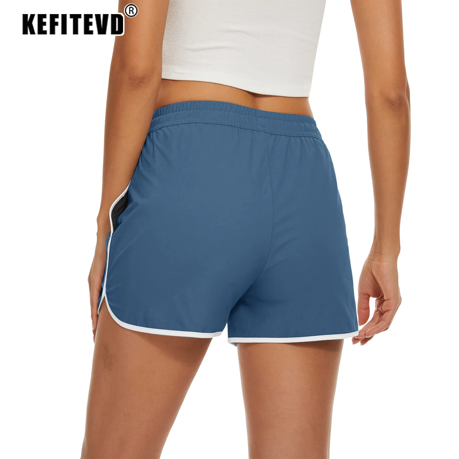 KEFITEVD Women's Soft Lightweight Running Short Breathable Workout Sport Hiking Trekking Casual Bottoms Summer Quick Dry Shorts