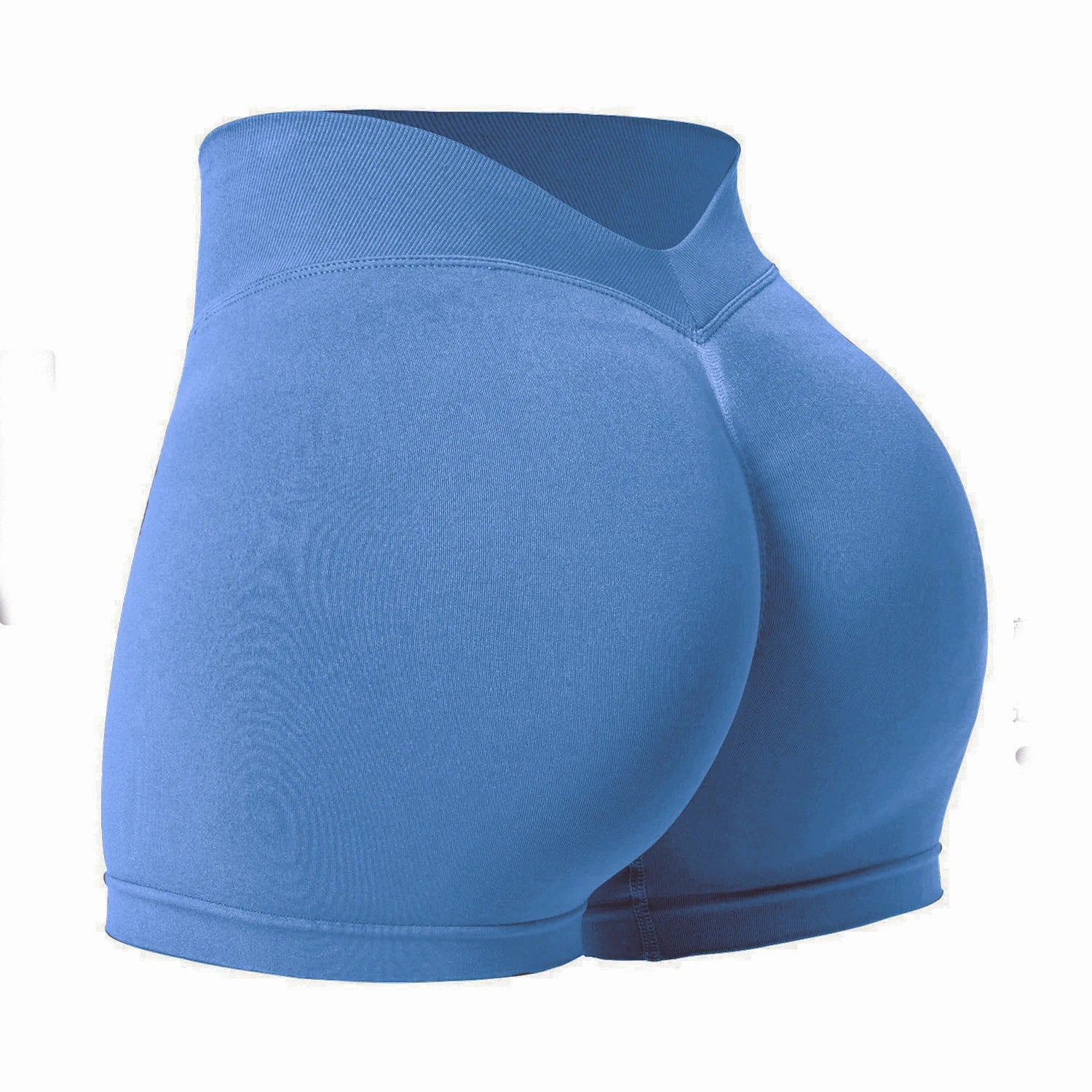 Women's Seamless Yoga Shorts Scrunch Butt Gym Shorts Booty Running Low Waist Sports Shorts Workout Leggings V Hip Fitness Pants