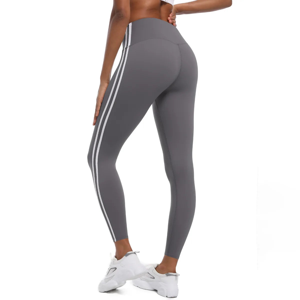 Yoga Leggings Women Striped Slim Sports Pants High Waist Hip Liftting Tights Workout Running Stretchy Gym Leggings