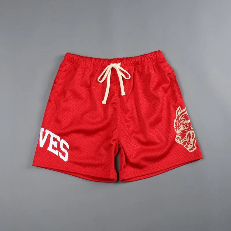 Mens Summer Streetwear Sports Casual Shorts Gym Fitness Mesh Quick Dry Running Beach Basketball Jogger Short Pants Sweatpants