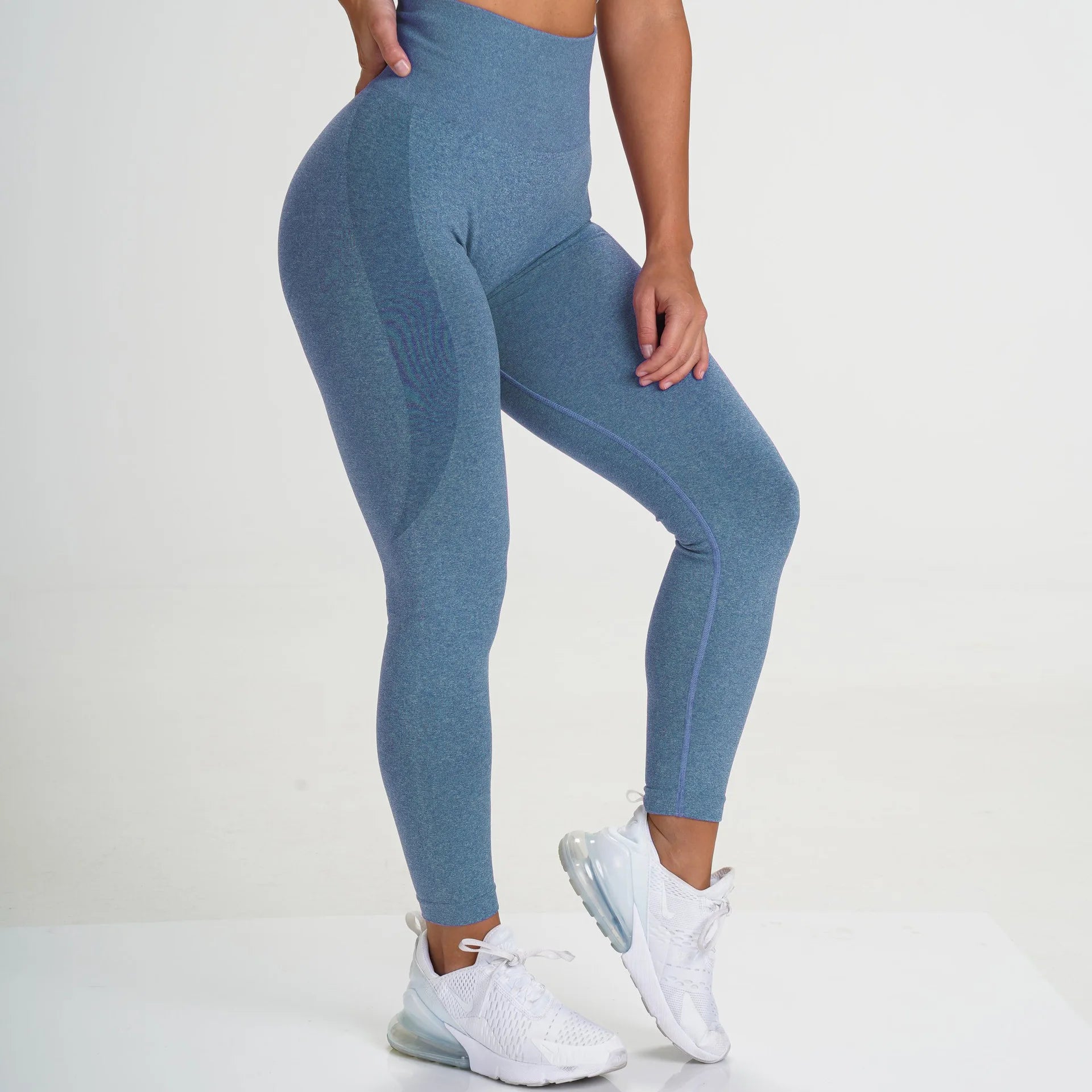 High elastic smile yoga pants, seamless European and American fitness pants, tight yoga pants, high waist and hip lifting traini