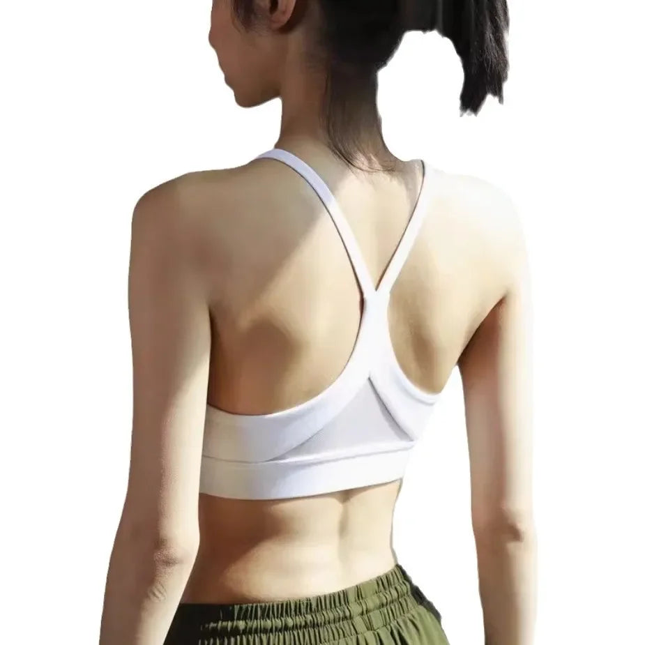 Integrated Sports Bra Top Anti-Shock Running Yoga Tank Top Triangle Bras for Women Fitness Vest Seamless Comfortable Sports Wear