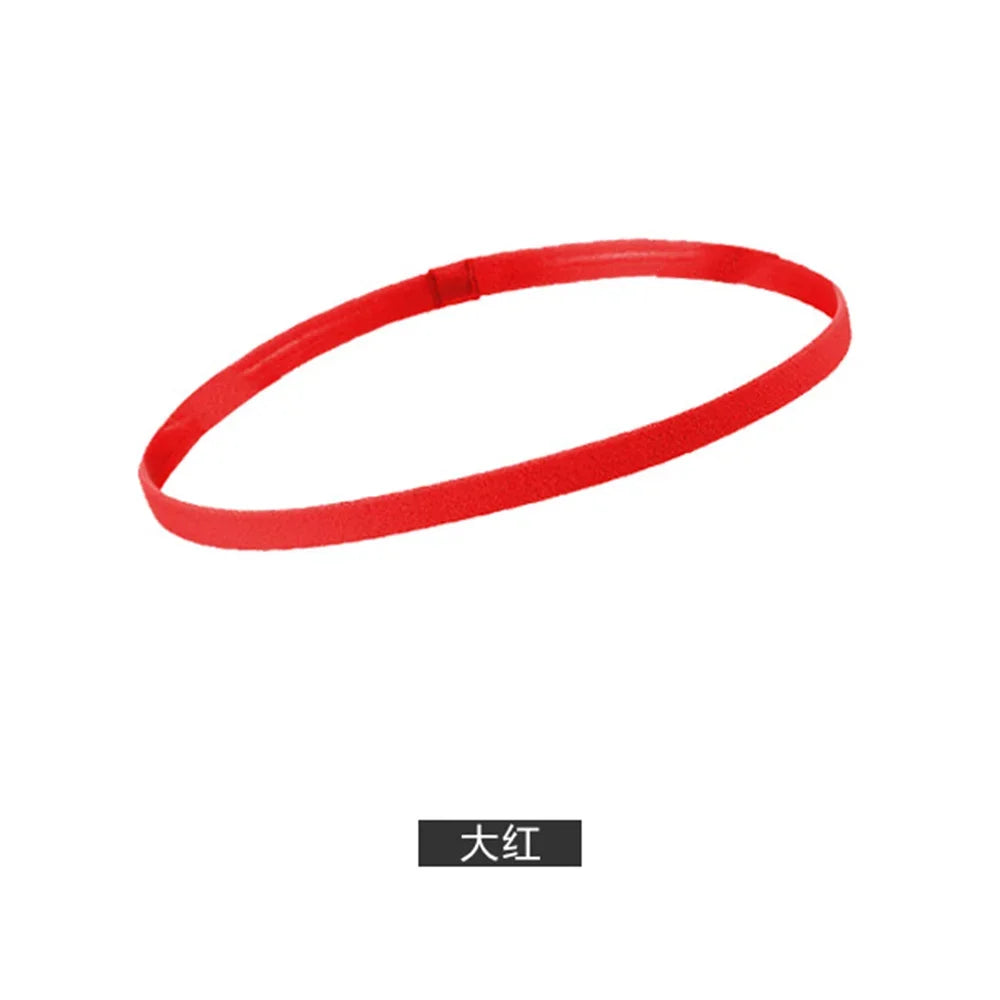 1PCs Simple unisex sports hairband non-slip silicone strip sweat guide elastic headbands yoga running fitness hair accessories