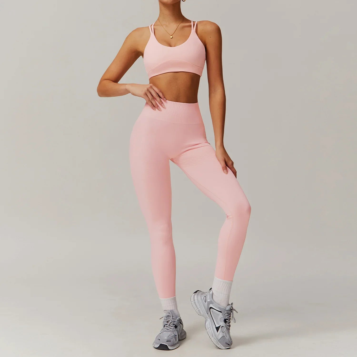 2-piece Casual Sportswear Women Yoga Suit Fitness Clothes Gym Set Women Workout Leggings Female Sports Bra Set