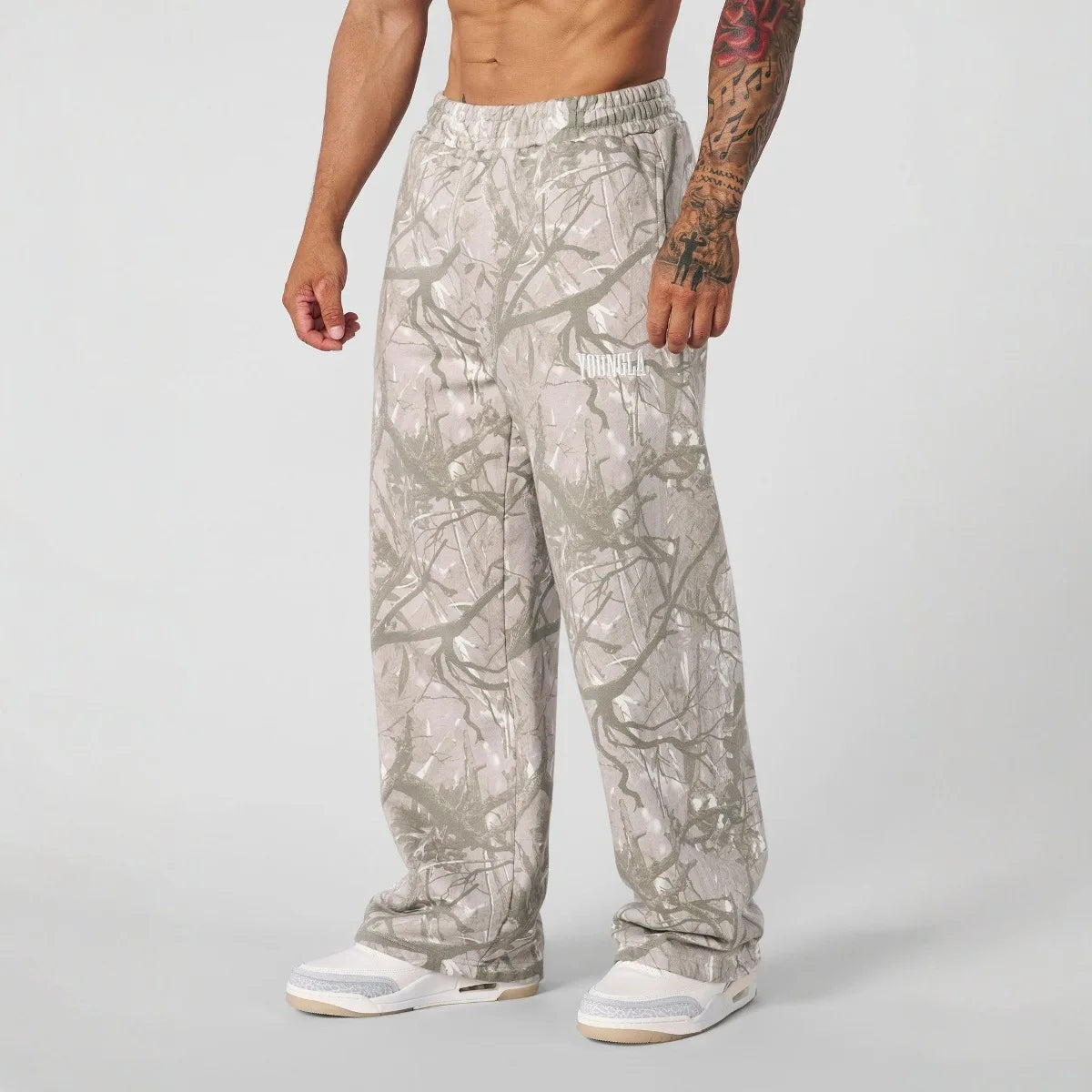 new Young American trendy sweatpants collaboration anime joggers cotton terry print wide-leg casual pants hip-hop street pants