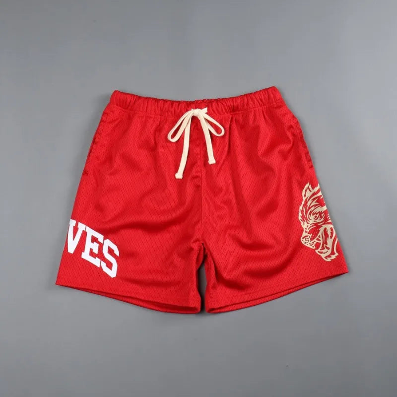 Mens Summer Streetwear Sports Casual Shorts Gym Fitness Mesh Quick Dry Running Beach Basketball Jogger Short Pants Sweatpants