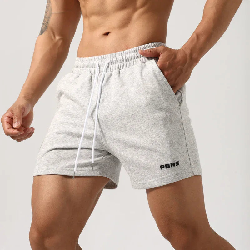 Men's Casual Sports Shorts Made Of Cotton Fitness Elastic And Light Luxury Three-inch Pants Are Suitable For Daily Outdoor Beach