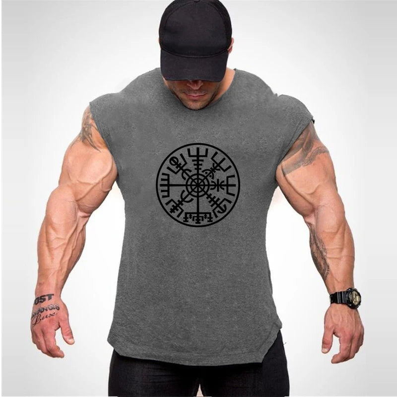 Brand Fitness Shirt Fashion Workout Cotton Mens Tank Top Gym Clothing Bodybuilding Fitness Musculation Sports Sleeveless Vest