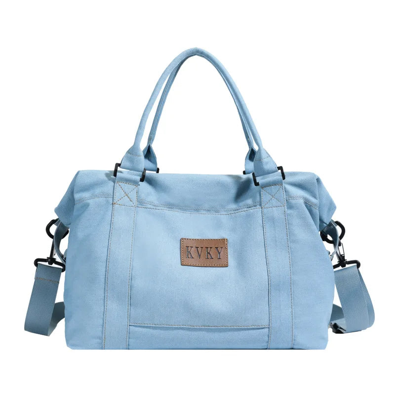 2025 New Women's Denim Crossbody Bag - American Street Style, Large Capacity, Casual Handheld Travel Tote
