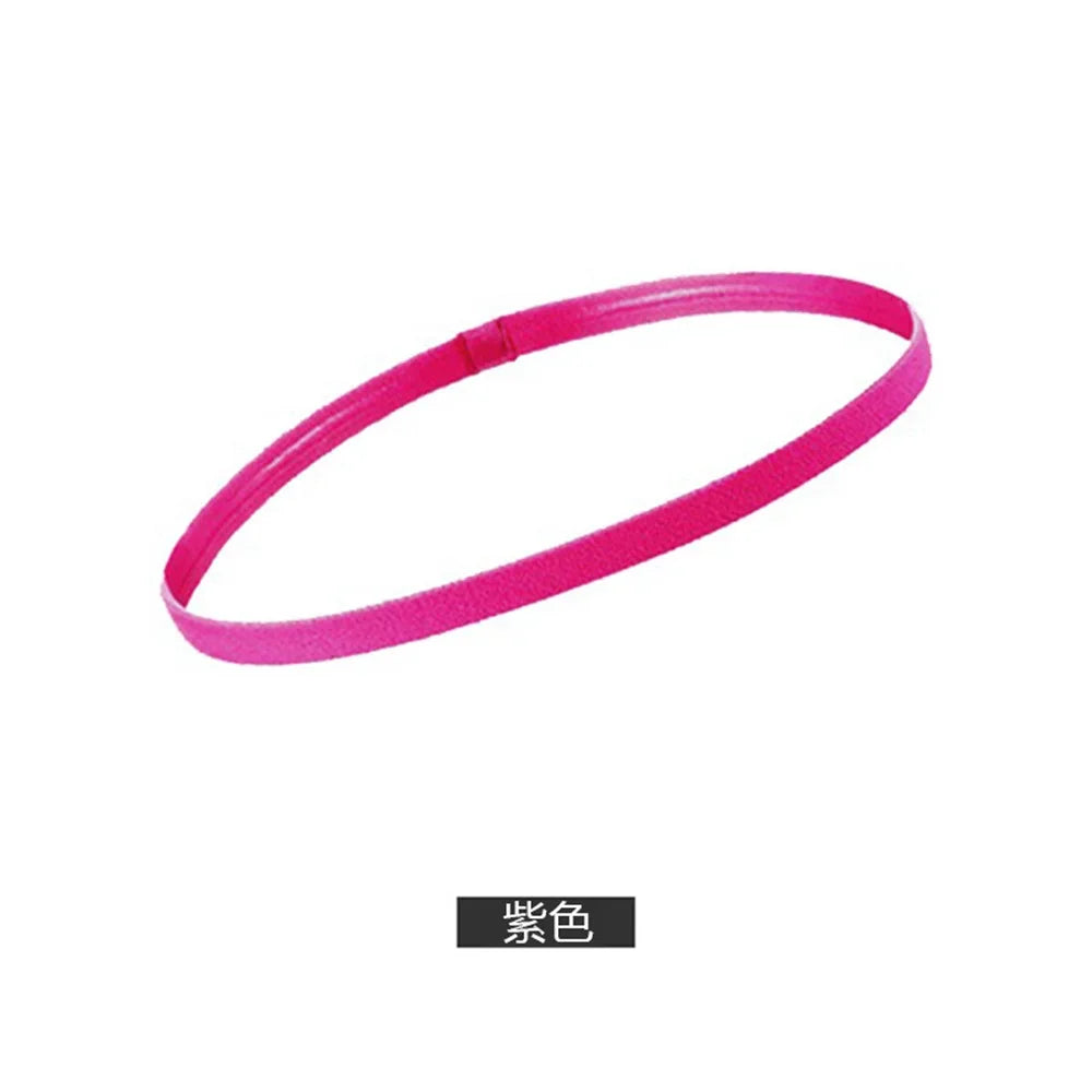 1PCs Simple unisex sports hairband non-slip silicone strip sweat guide elastic headbands yoga running fitness hair accessories