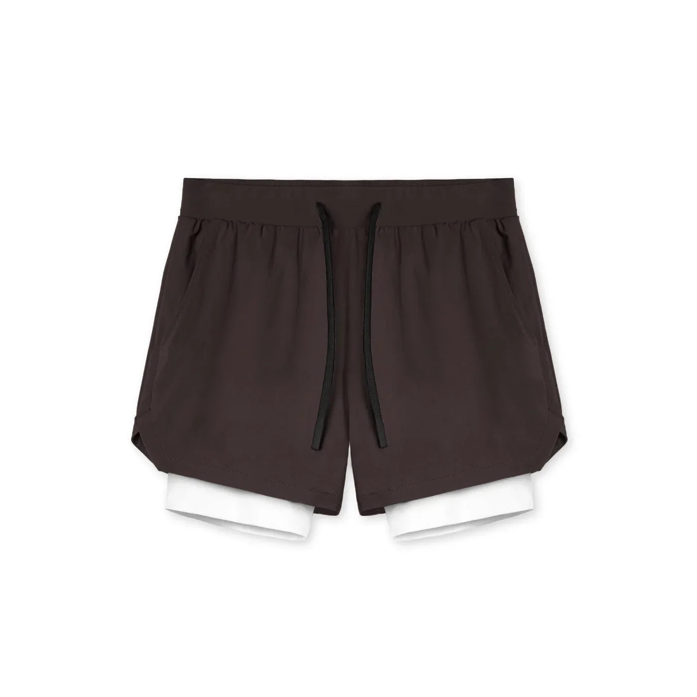 Men's Summer Gym Fitness Sport Double-deck 2 in 1 Shorts Quick Dry Running Workout Jogger Short Pants Bodybuilding Sweatpants