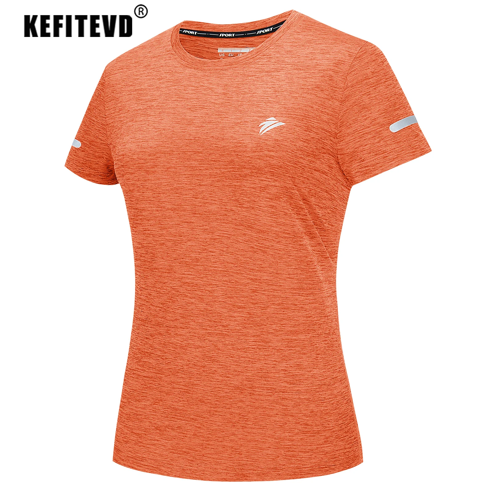 KEFITEVD Short Sleeve T-Shirt Quick Dry Athletic Shirts Women's Casual Workout Gym Yoga Shirt Training Running Jogging T Shirt