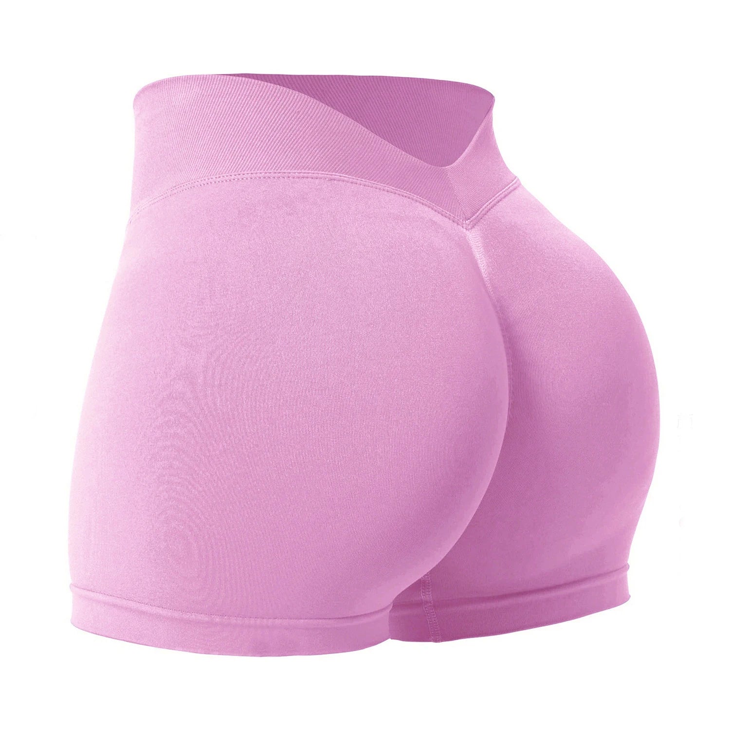 Women's Seamless Yoga Shorts Scrunch Butt Gym Shorts Booty Running Low Waist Sports Shorts Workout Leggings V Hip Fitness Pants