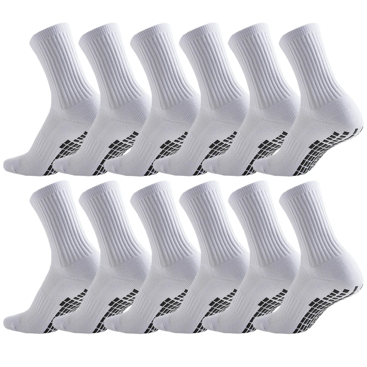 12Pairs Non-Slip Athletic Socks for Men Women Football Basketball Soccer Cycling Hiking Skateboard Sports Socks