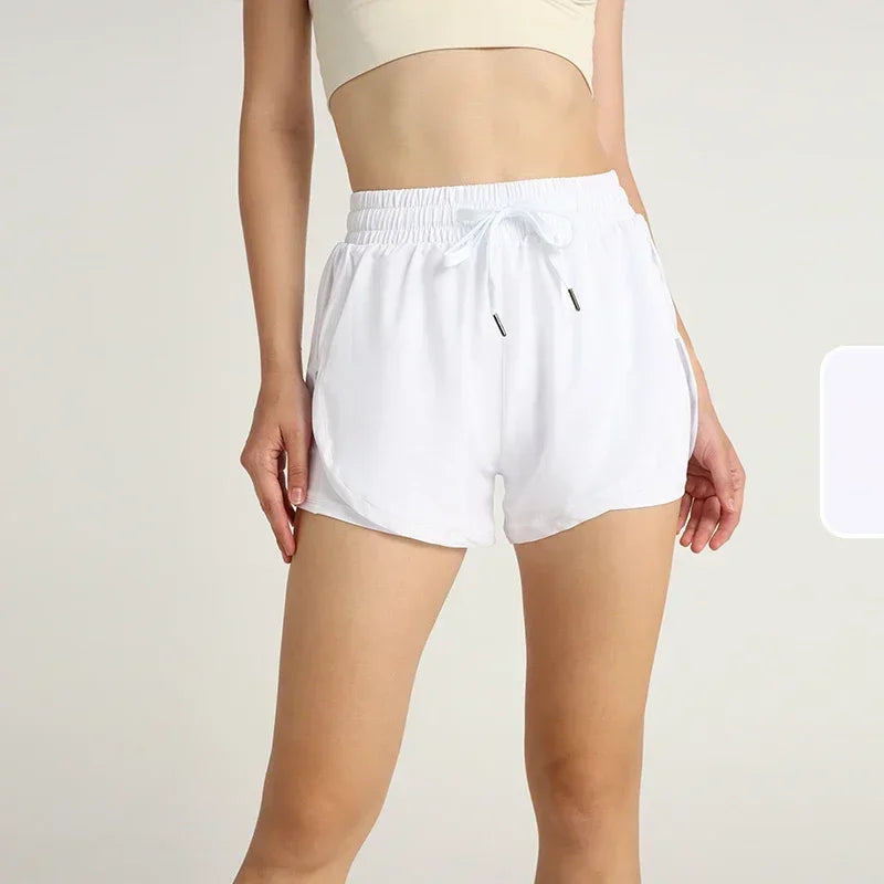 Sports women Yoga Shorts Lightweight Loose Athletic High Waist Quick dry breathable outdoor recreational running Yoga shorts🩳👍