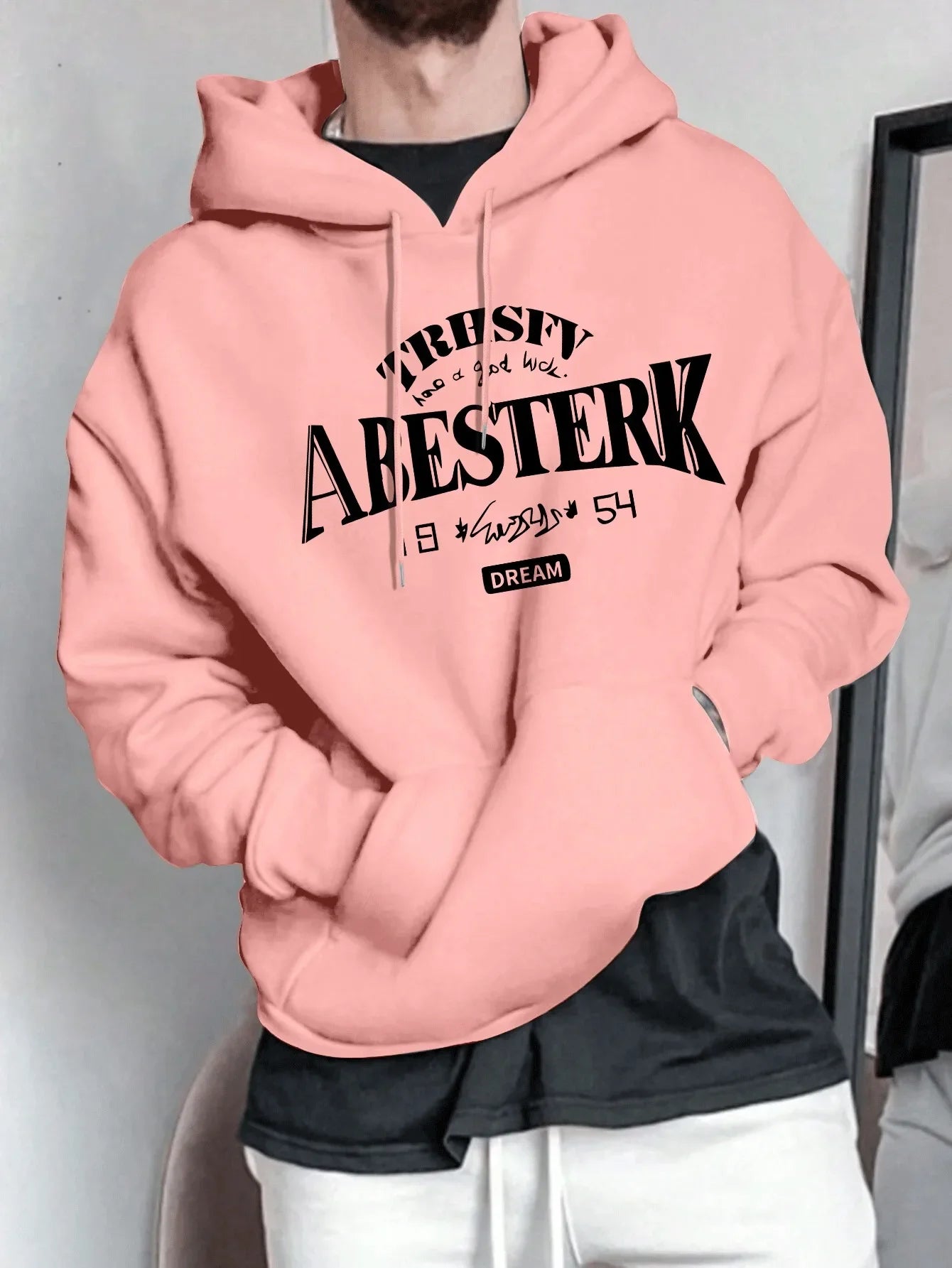 2025 Spring/Summer Men's 2D Casual Hooded Sweatshirt Stylish and Cool Youthful Hoodie for Casual Fashion Trend, Strolling Letter