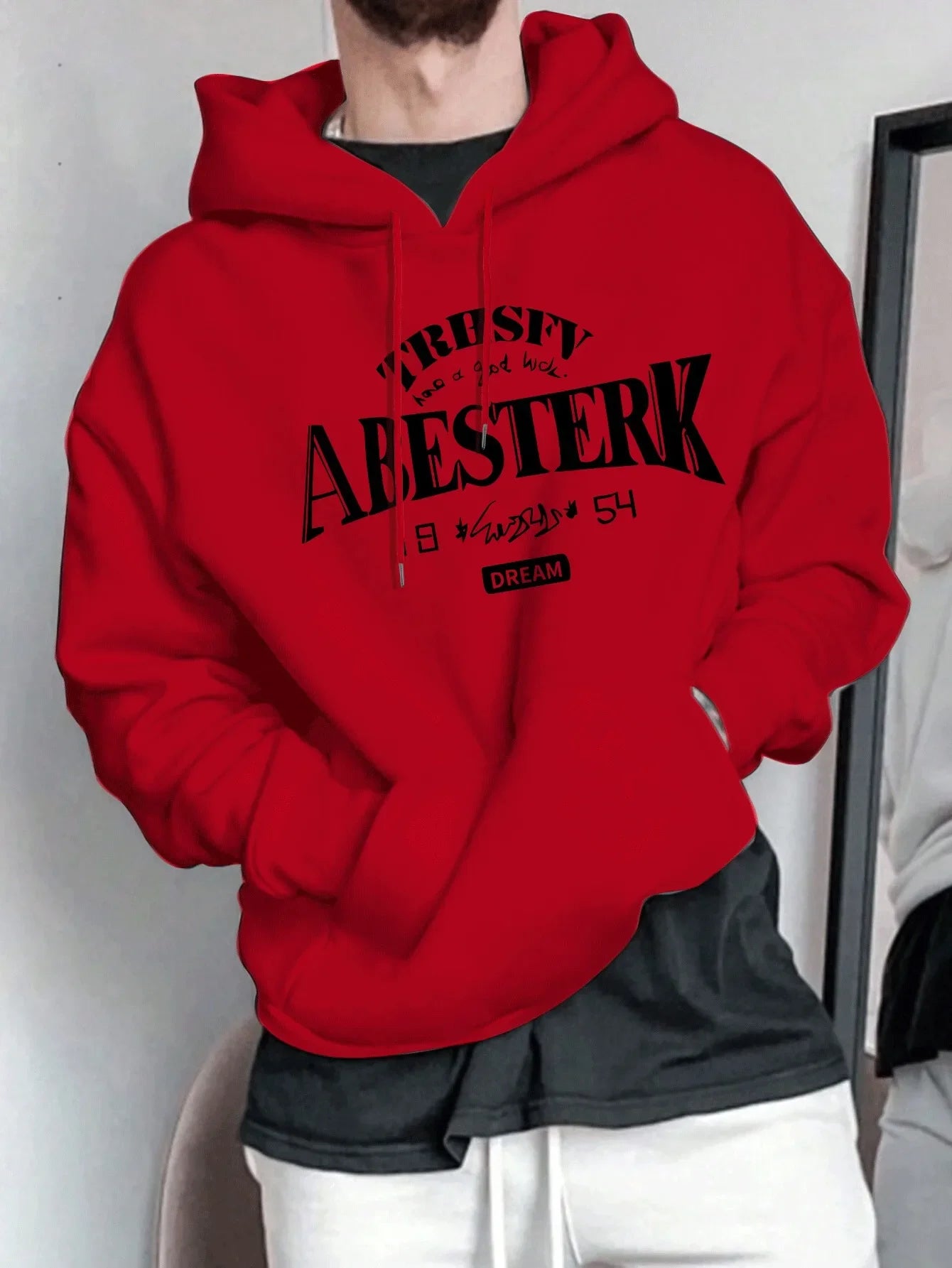 2025 Spring/Summer Men's 2D Casual Hooded Sweatshirt Stylish and Cool Youthful Hoodie for Casual Fashion Trend, Strolling Letter