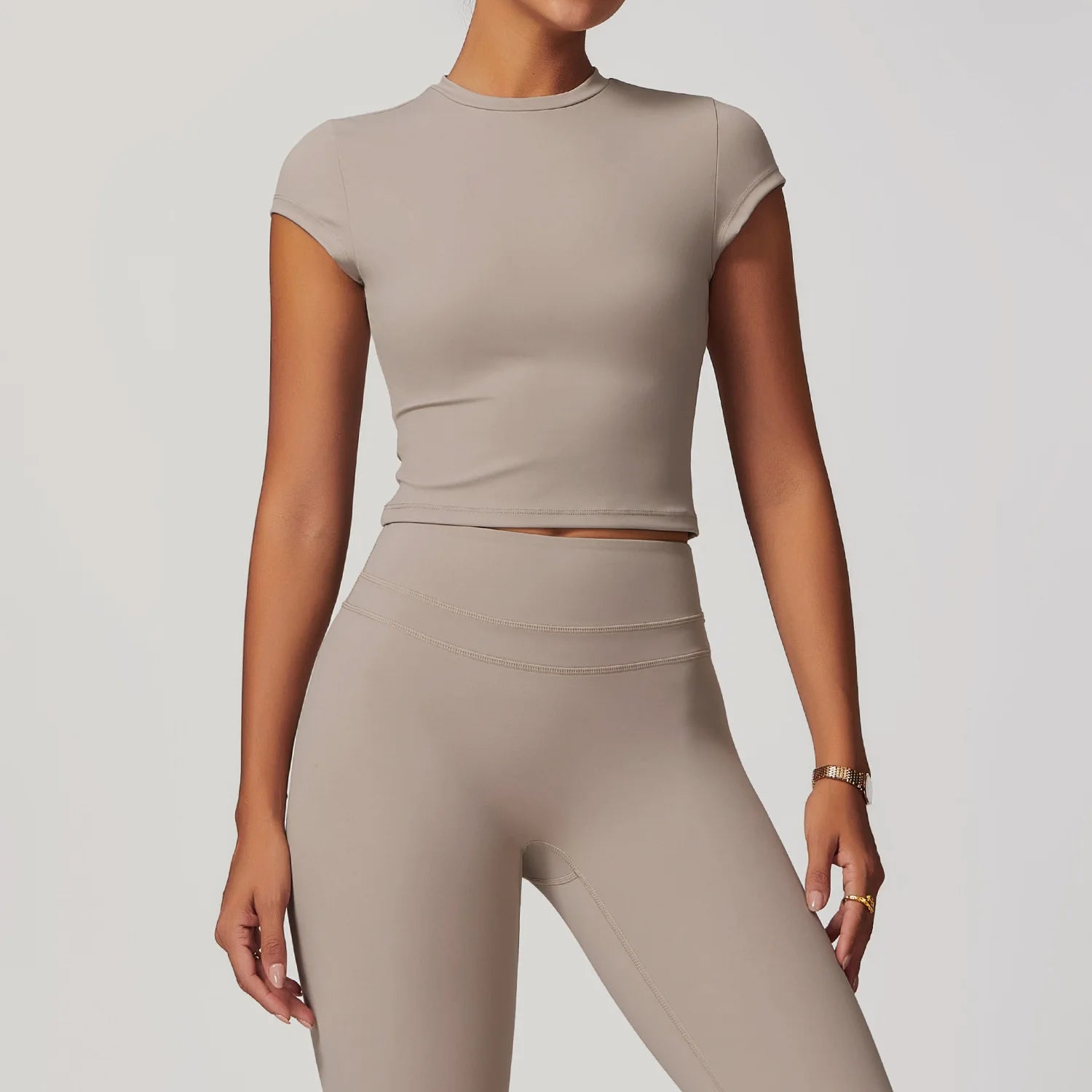 Women Yoga Top Sports T Shirts Fitness Clothes Short Sleeve Yoga Shirt Gym Top Running Workout Sports Underwear Push Up Crop Top