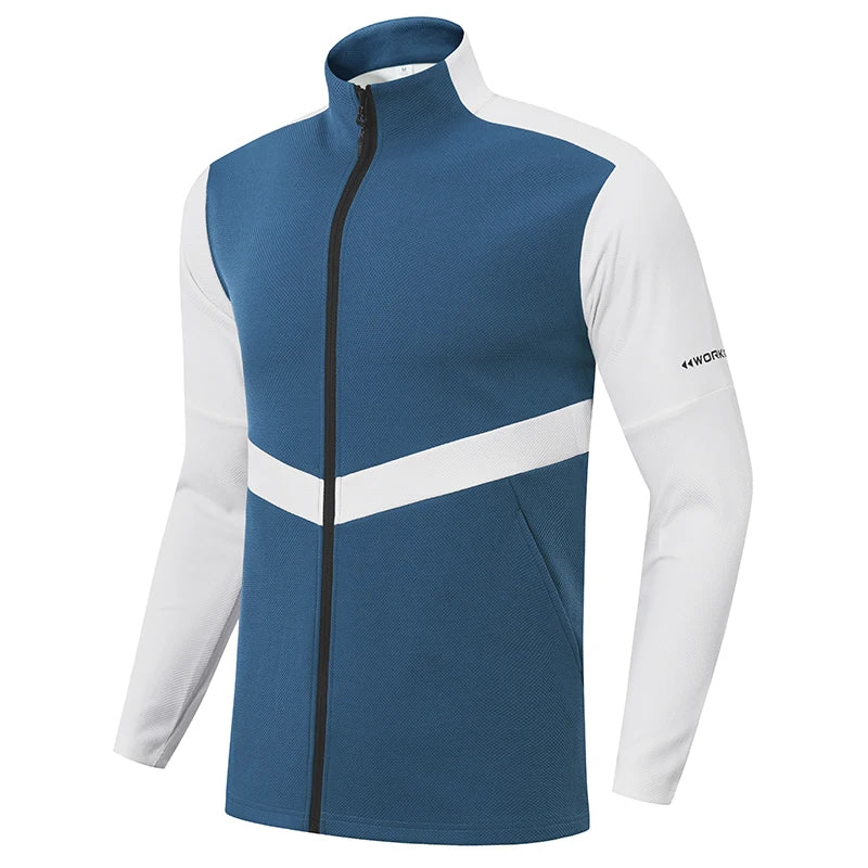 Running Jacket Men Autumn Fitness Clothing Men Gym Jogging Breathable Male Sportswear Quick Dry Sports Coats Men Jackets