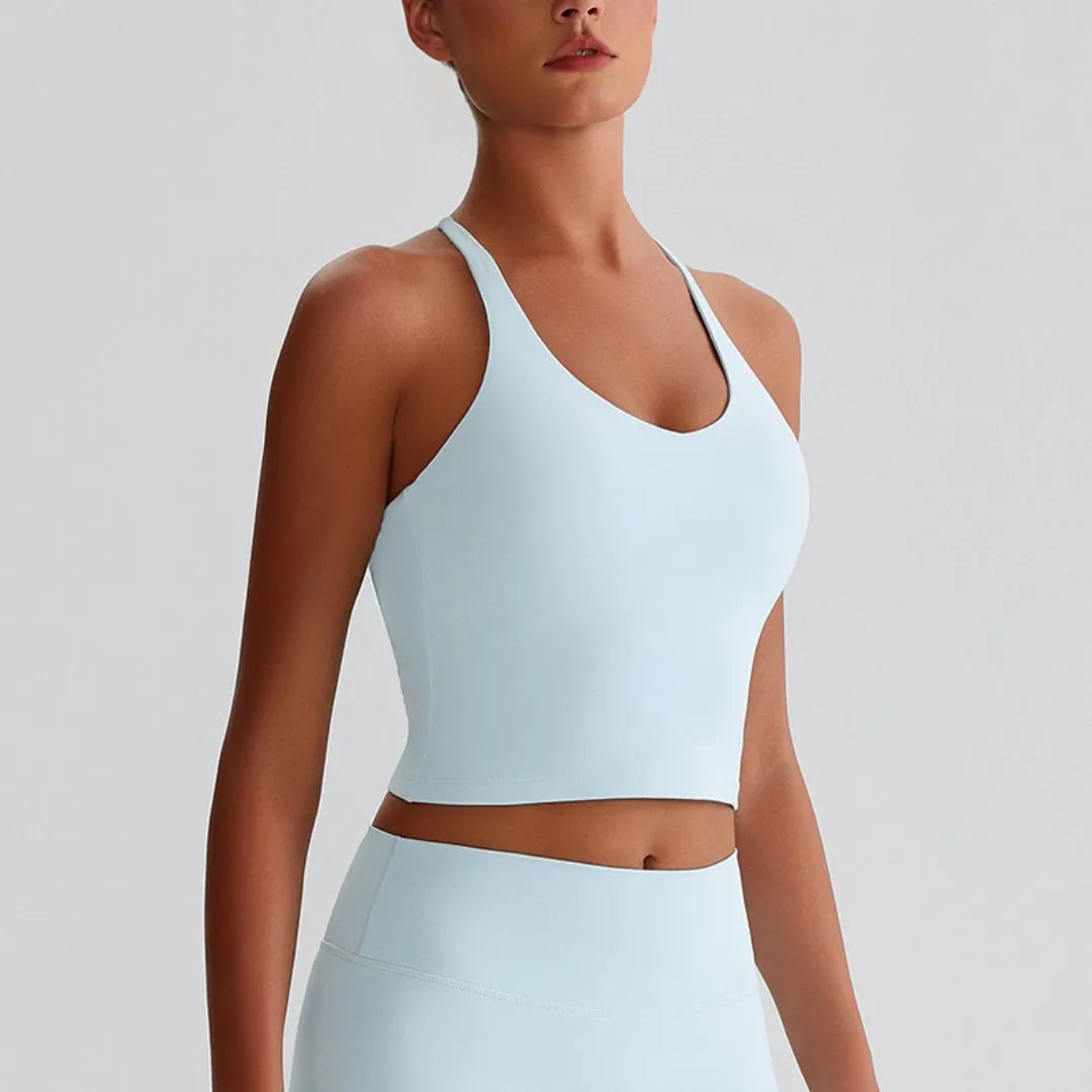 Sexy Tight Sport Butter Top Women Fitness Bra Cross Back Gym Shoulder Strap Underwear Yoga Vest  Chest Pad Polyester + spandex