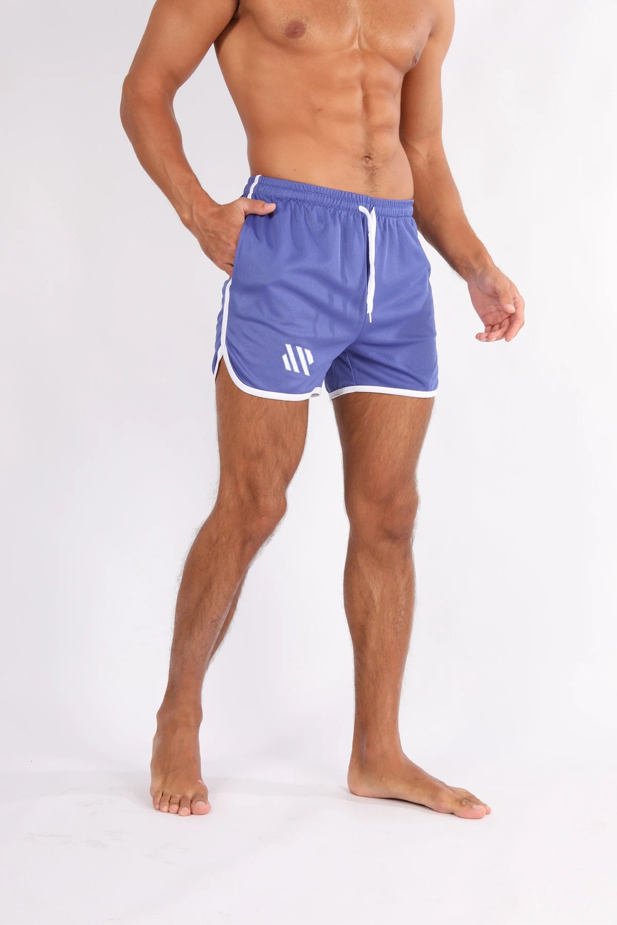 New Running Mesh Fitness Sport Men's Quick Drying Shorts Casual Breathable Training Tight Squat Three-Quarter Pants Summer