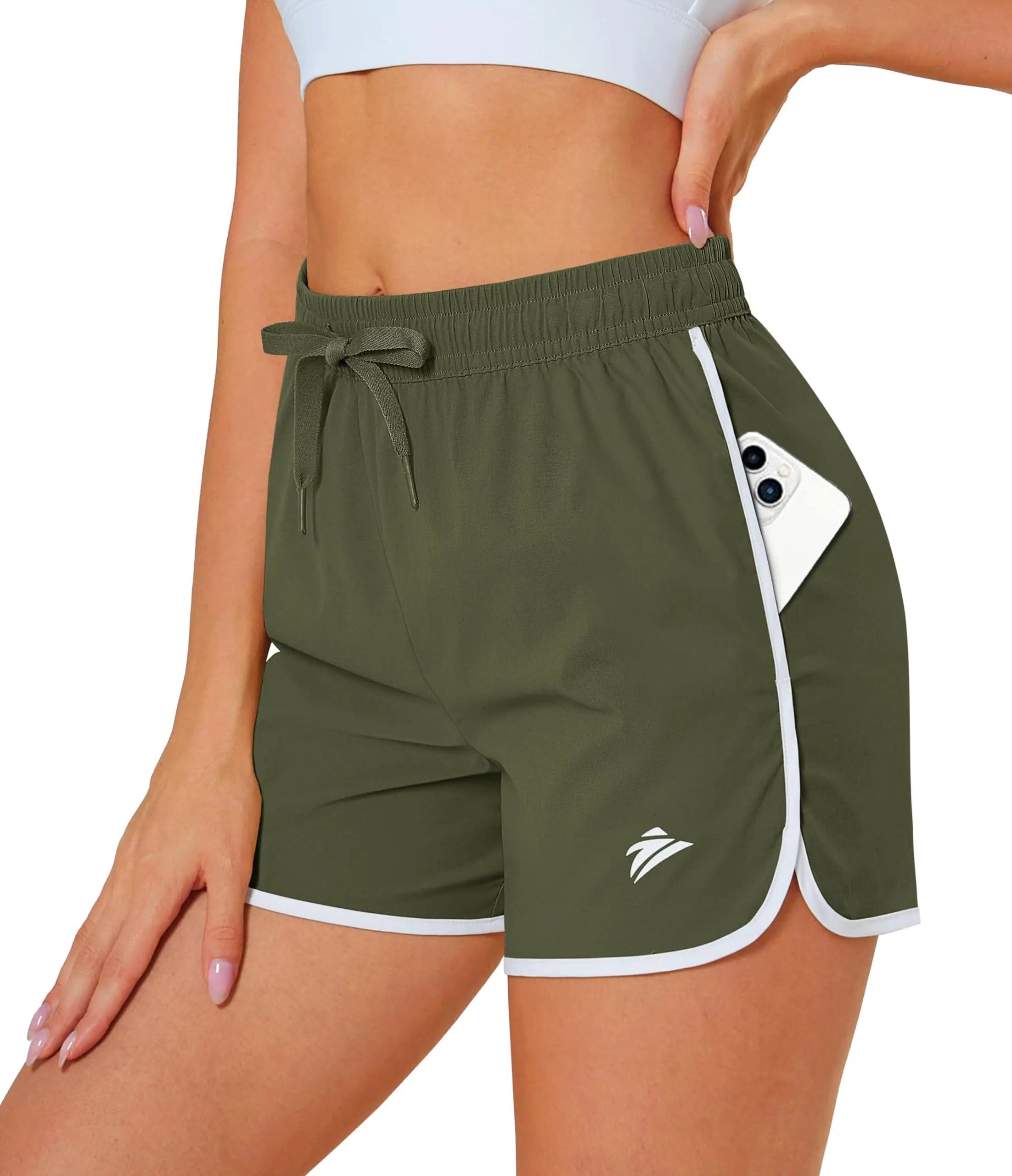 KEFITEVD Women's Soft Lightweight Running Short Breathable Workout Sport Hiking Trekking Casual Bottoms Summer Quick Dry Shorts
